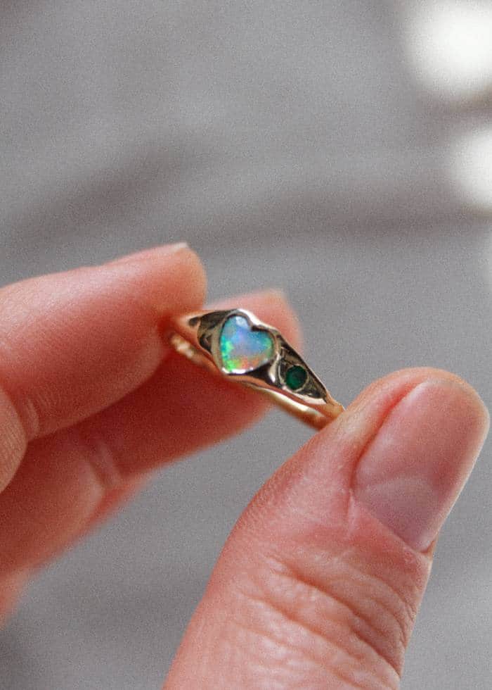 Anillo Corazón de oro (talla 12-14)