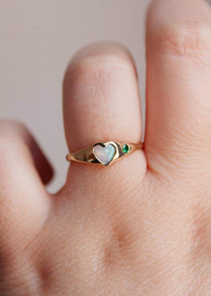 Anillo Corazón de oro (talla 12-14)