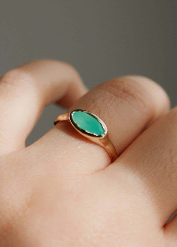Anillo Crisoprasa